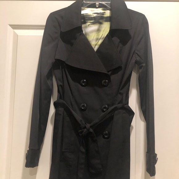 VERTIGO BLACK TRENCH COAT NWOT Size -XS. Great Coat - Picture 4 of 13